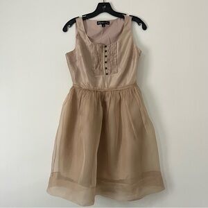 Elizabeth and James Anthropologie Cream Ethereal Mini Dress